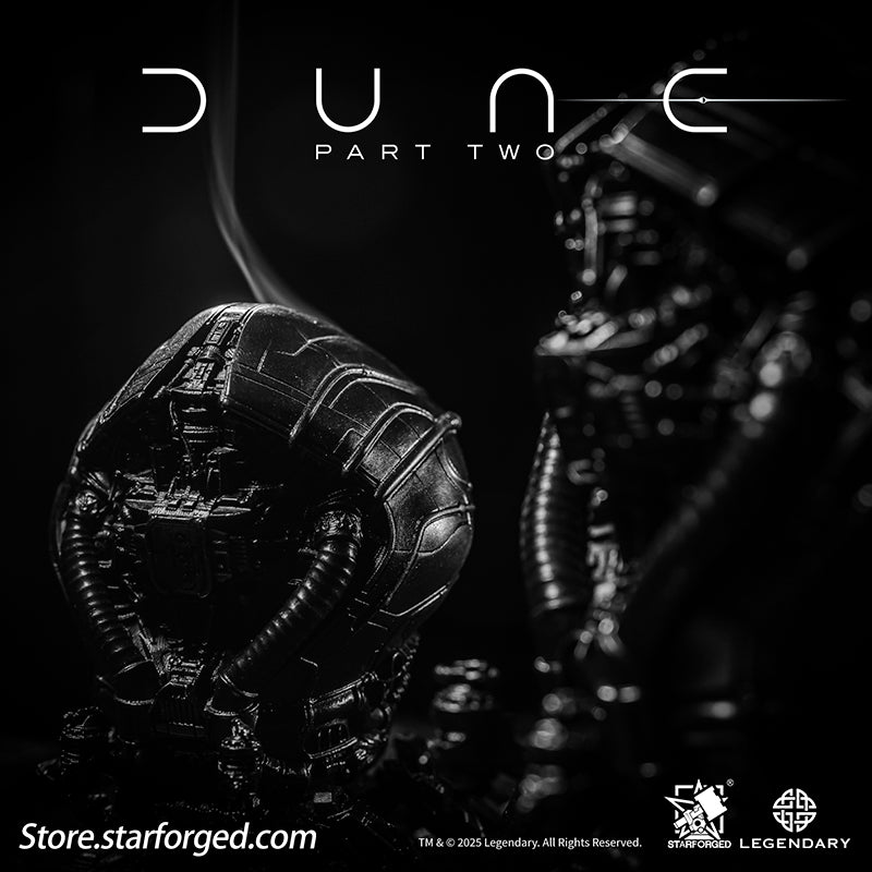 Baron Harkonnen is infamous for his ruthless cruelty and vile machinations. He amasses wealth through extortion, deceit, and betrayal, while maintaining his grip on power through torture, assassination, and slavery.
The Baron is obsessed with usurping House Corrino’s dominion, seeking to forge his own Harkonnen Empire. And on the desert planet of Arrakis, his forces plunder the planet’s precious "spice" with monstrous harvesting machines. The thunderous roar of their engines brings him limitless wealth and